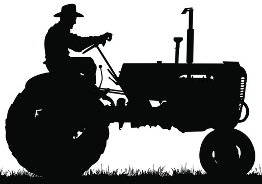 tractor silhouette cliparts