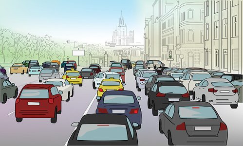 Traffic Jam Of Cars Stock Clipart | Royalty-Free | FreeImages