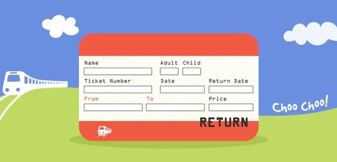 UK Train Ticket Template - Paperzip