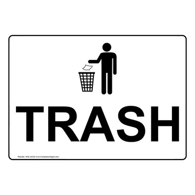 trash sign