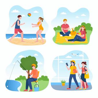 travel activities cliparts