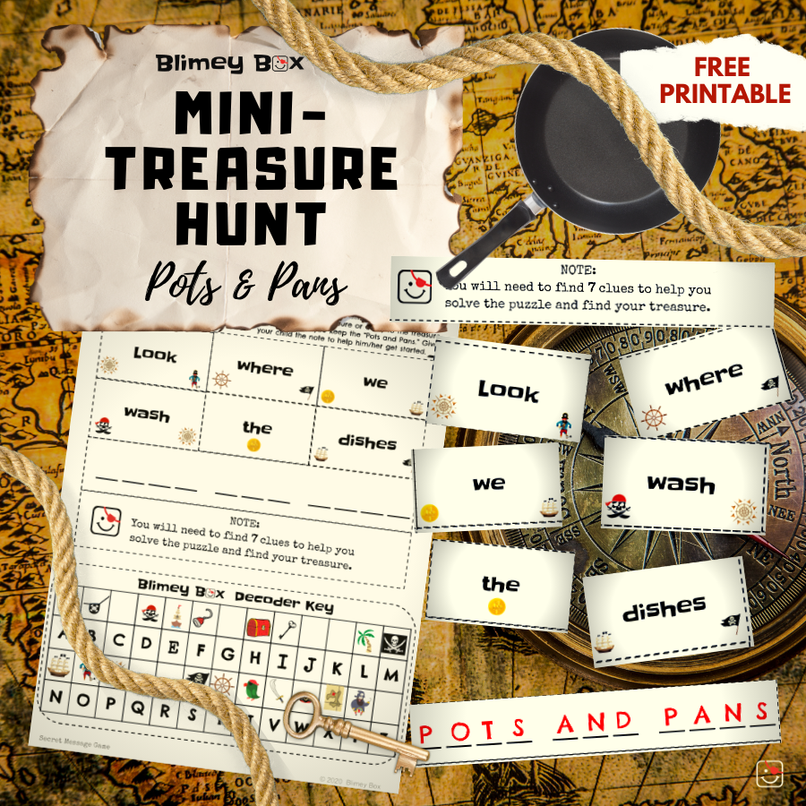 Free Printable mini-treasure hunt for kids! – Blimey Box