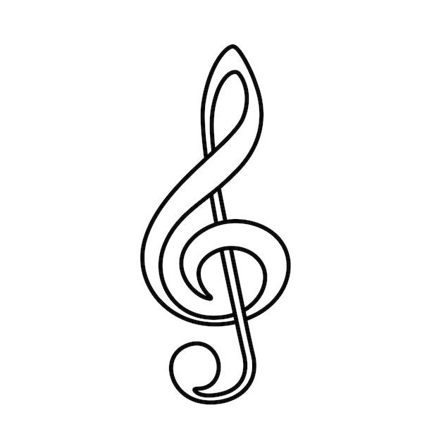 treble clef outline