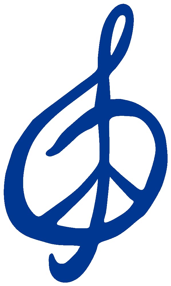treble clef peace sign