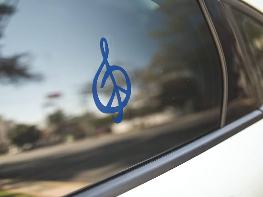 treble clef peace sign