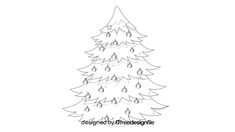 tree black and white clipart