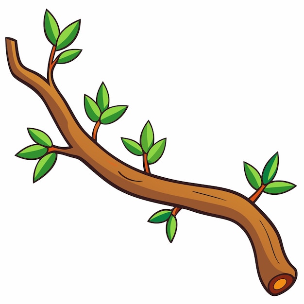 Premium Vector | Tree branch clipart vector icon sticker illustration