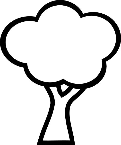 tree coloring pages for kids