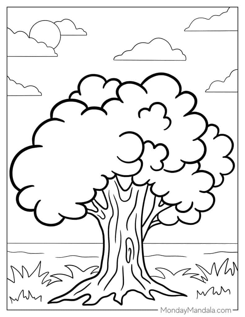 tree coloring sheets