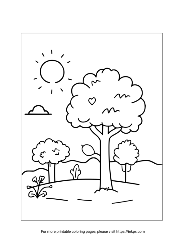 tree coloring sheets