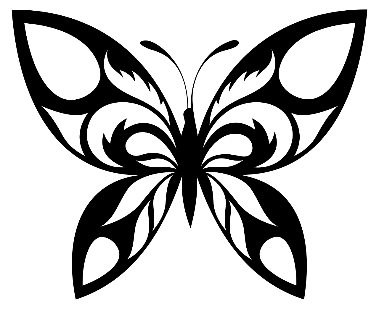 tribal butterfly cliparts