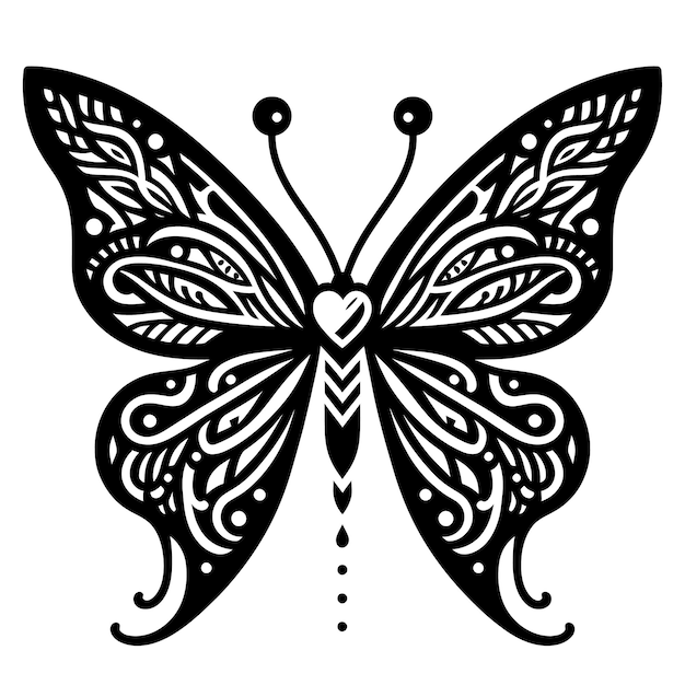 tribal butterfly cliparts
