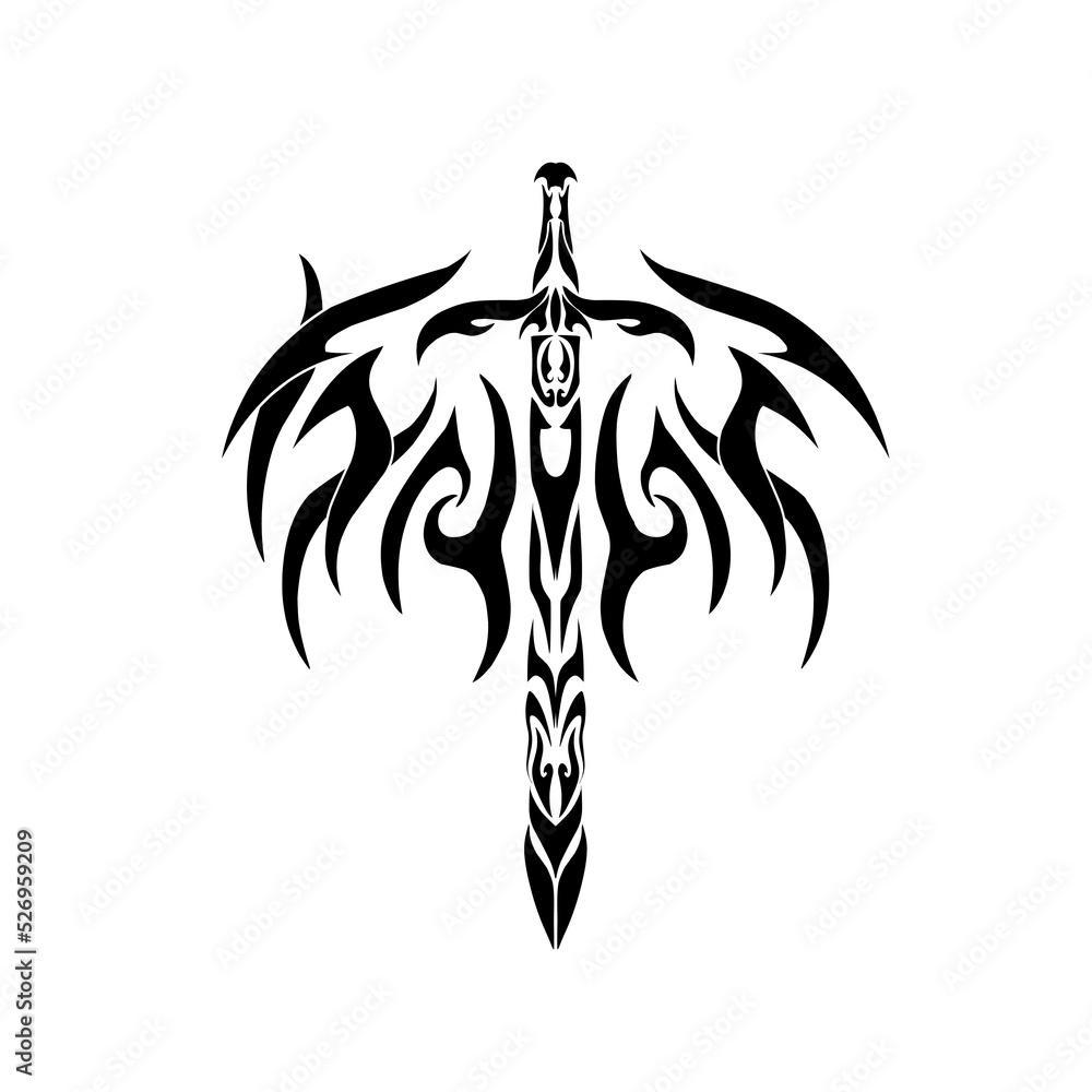 Stock-Vektorgrafik „Illustration vector graphic of sword design ...