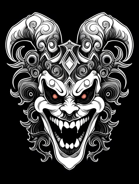 tribal jester cliparts