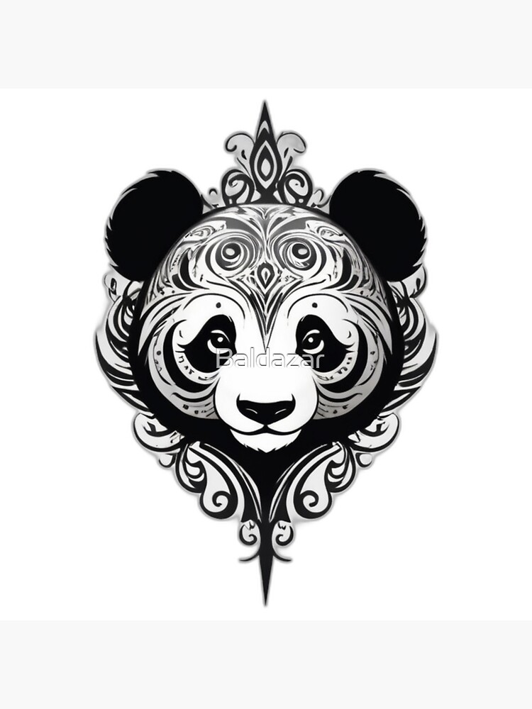 tribal panda tattoo