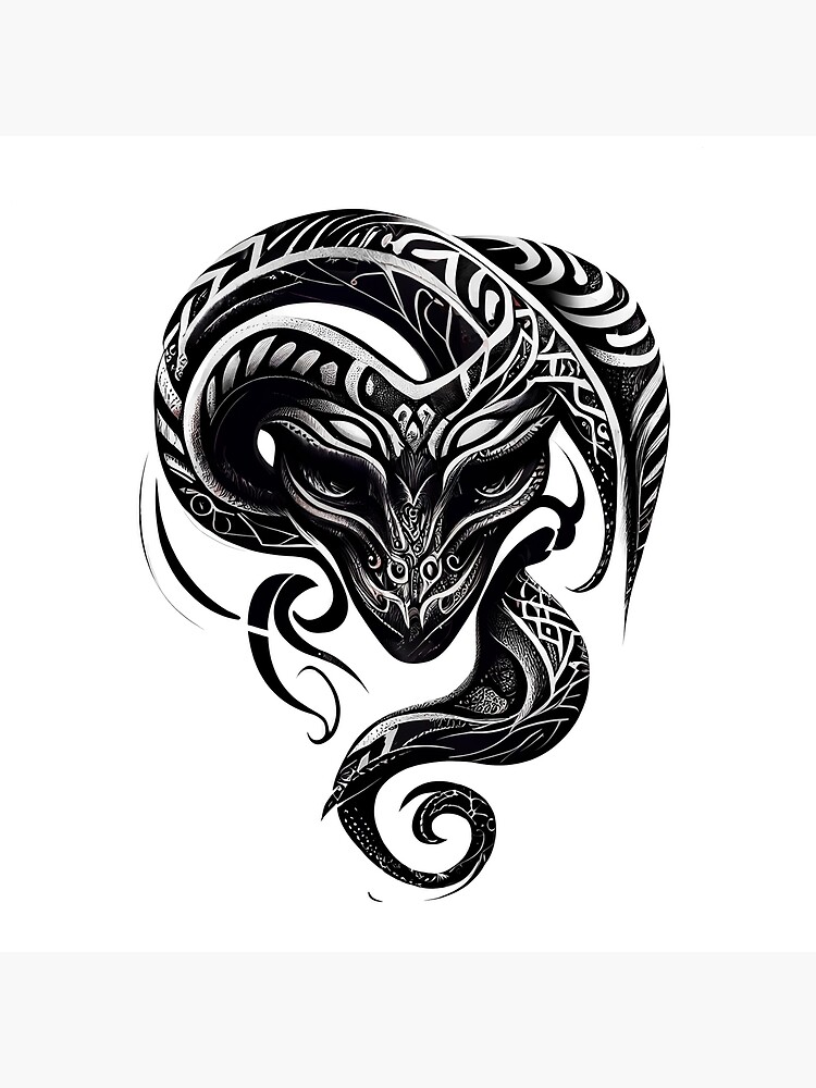 Tribal Tattoo of Snake | Poster