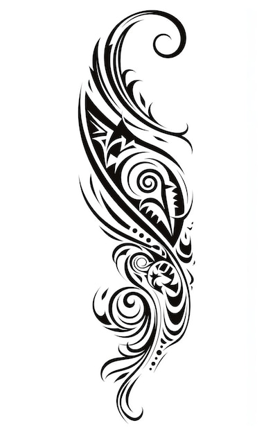 tribal tattoo black and white