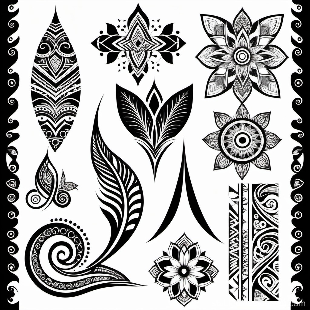 tribal tattoo black and white