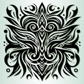 tribal tattoo black and white