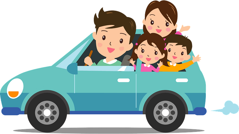 Family on a road trip - Free vector clipart images on clipart library.com