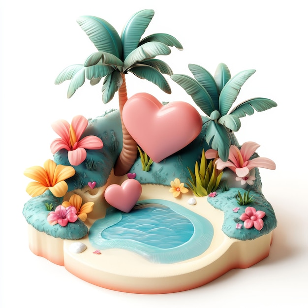 tropical love cliparts
