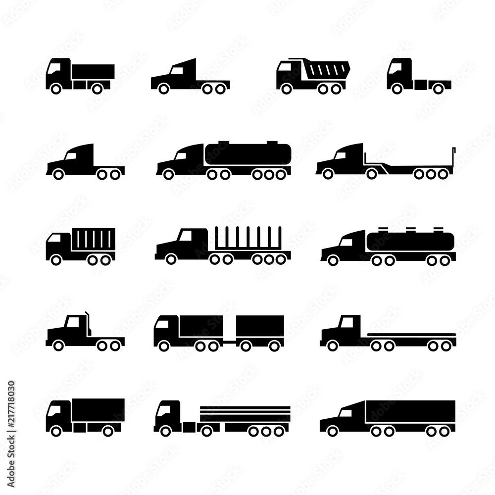 truck silhouettes