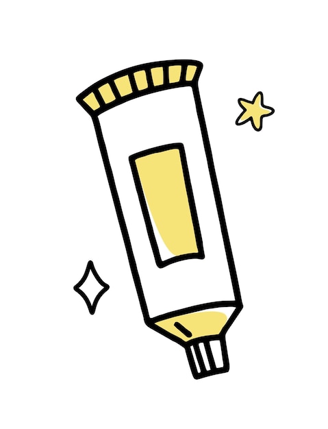 Eine Tube Clipart-Doodle-Farbe Vektorillustration in Linie ...