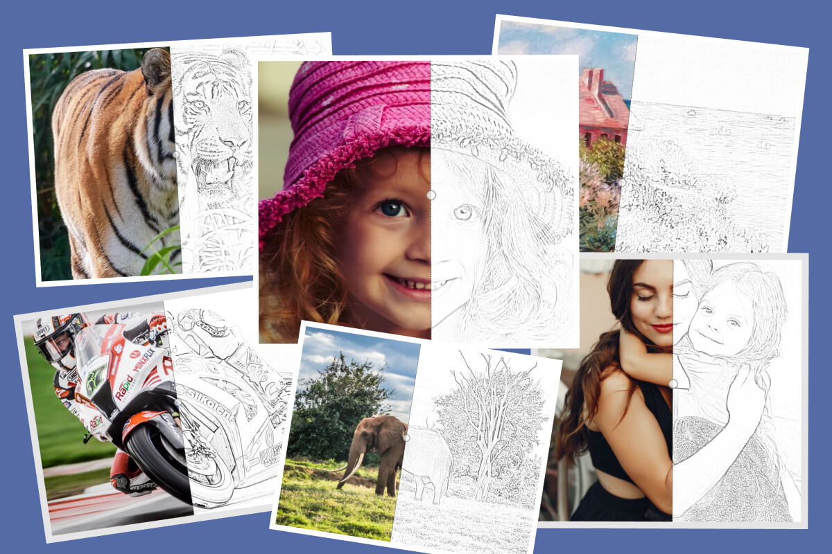 turn your picture into a coloring page