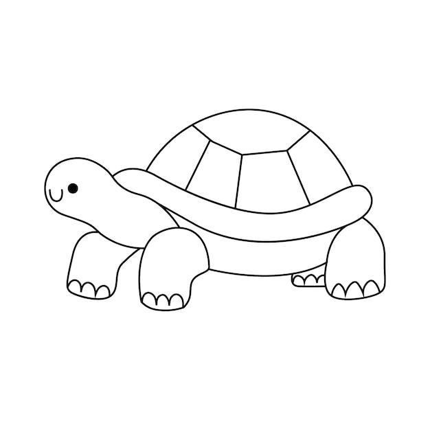 Free Vector | Hand drawn turtle outline illustration