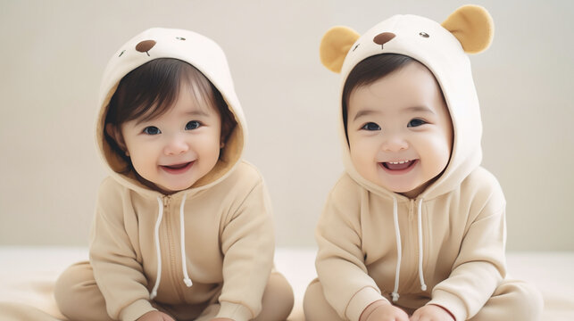 Beautiful twin hot sale babies