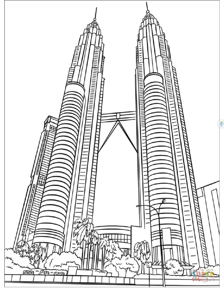 twin towers coloring pages