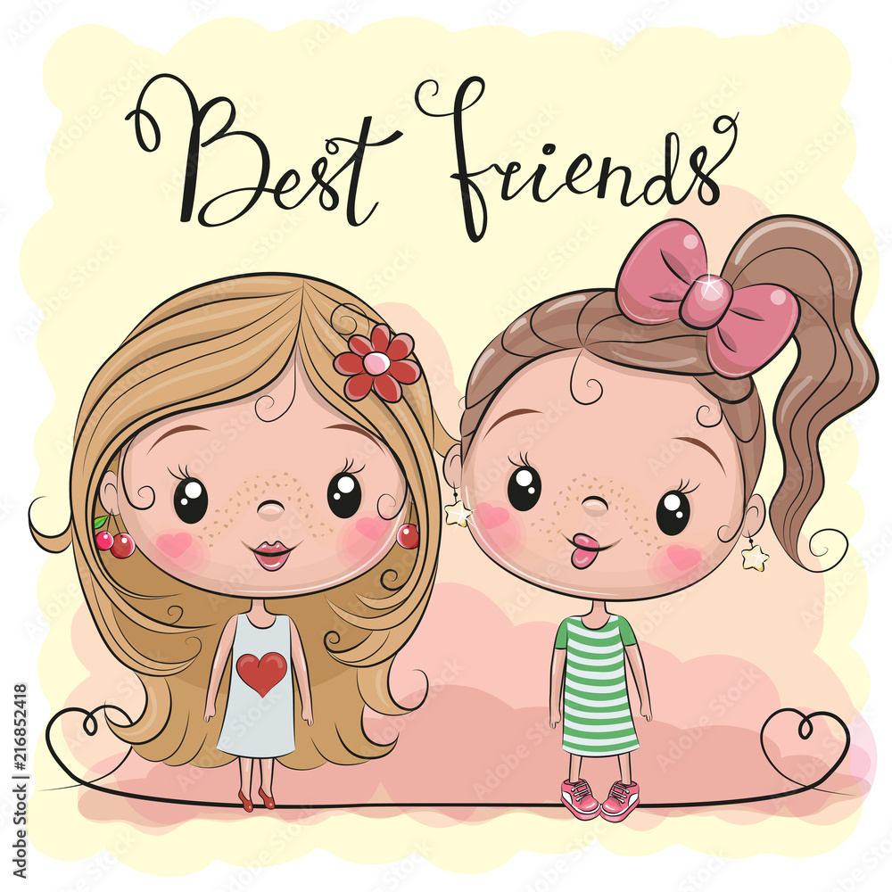 two girls cartoon