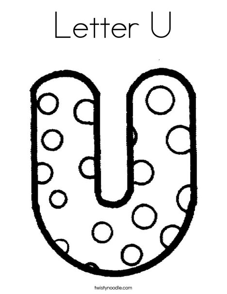 Free Letter U Coloring Pages Download | ATC21S