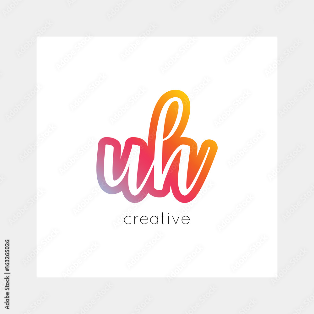 UH logo, vector. Useful as branding, app icon, alphabet ...