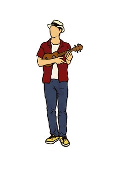 ukulele player cliparts