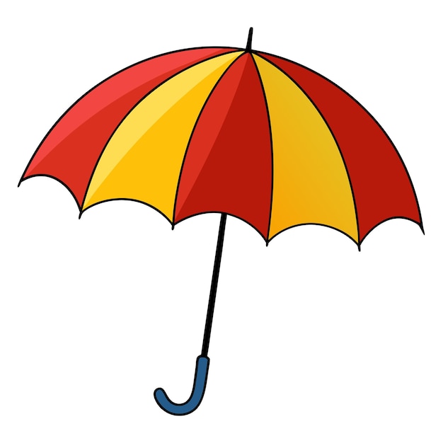 Umbrella clipart cartoon style vector illustration | Premium AI ...