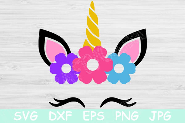 Unicorn Svg, Unicorn Face Svg. Unicorn Vector with Eyelashes for ...