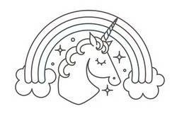 Unicorn Outline - 73 Outlines of Magical Unicorns