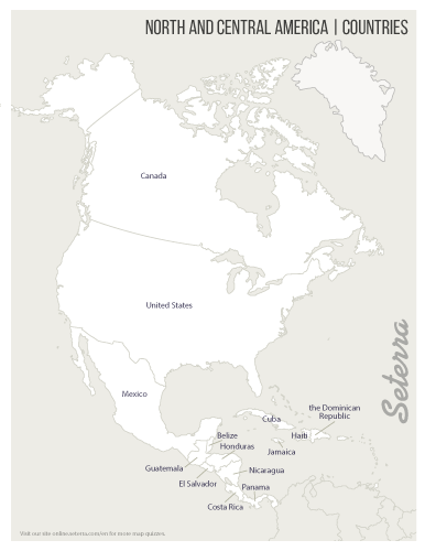 unlabeled map of north america