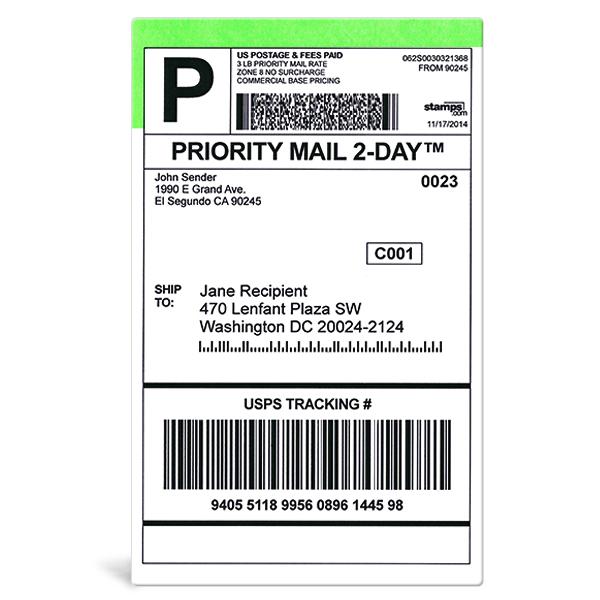 usps shipping label template