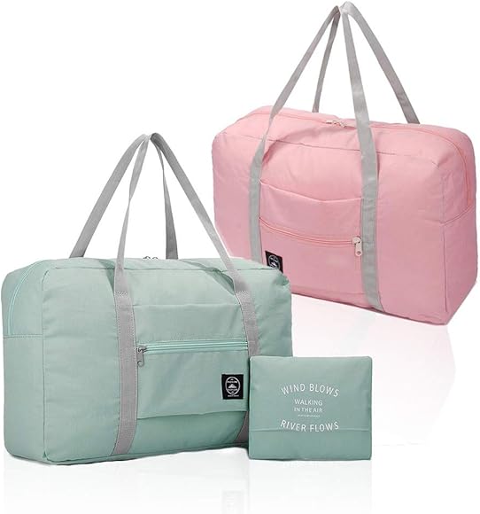 2 Pack Foldable Travel Bag Waterproof Carry On Luggage Lightweight Travel  Luggage Bag for Sports Gym Vacation, Light blue and light pink : Amazon.de:  ...