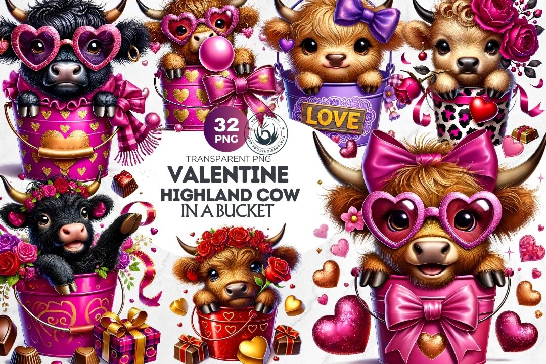 valentine bucket cliparts