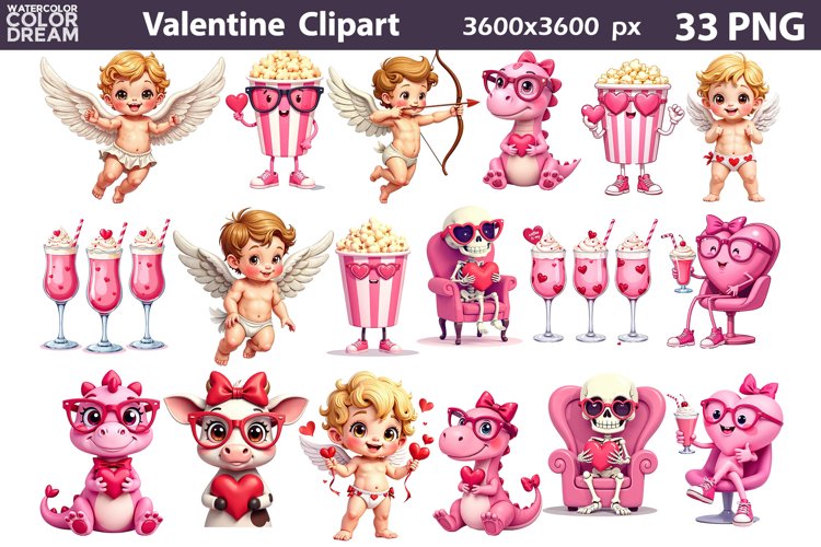 valentine cliparts characters