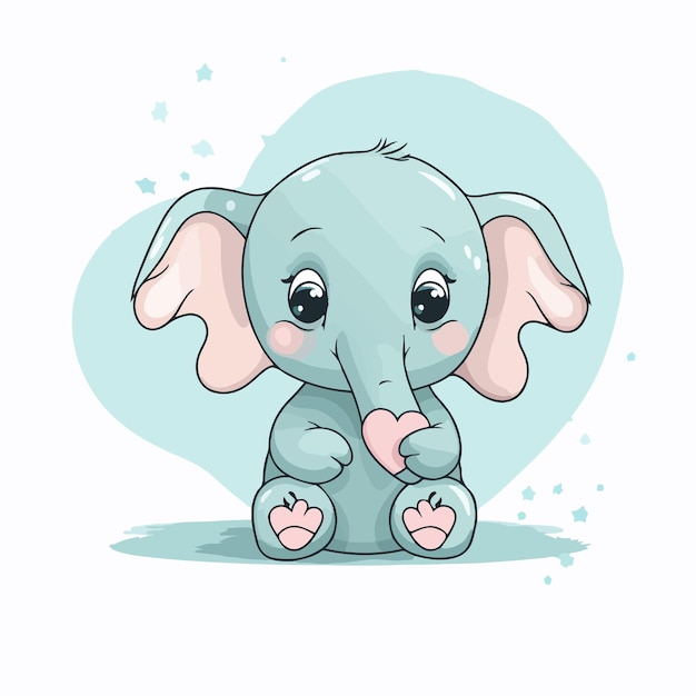 valentine elephant cliparts