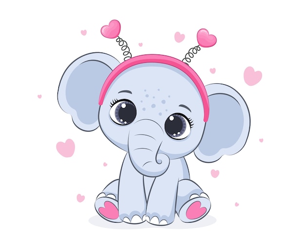 valentine elephant cliparts
