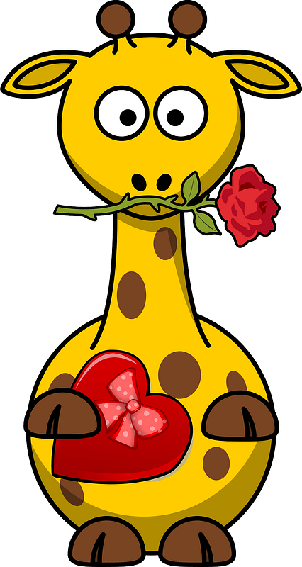 Valentines Day Giraffe - Free vector clipart images on clipart library.com