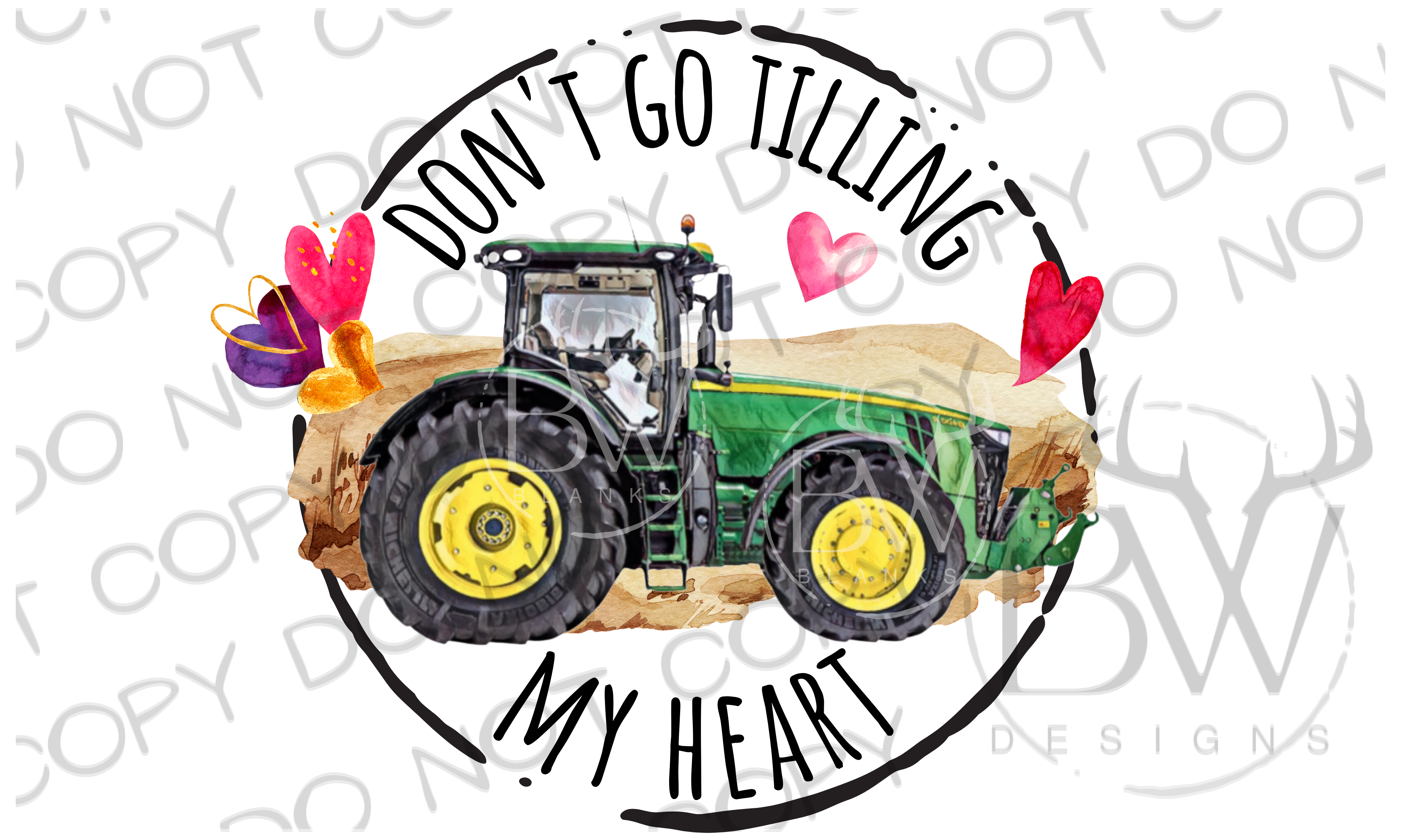 Dont Go Tilling My Heart Valentines Day Tractor Digital Download ...
