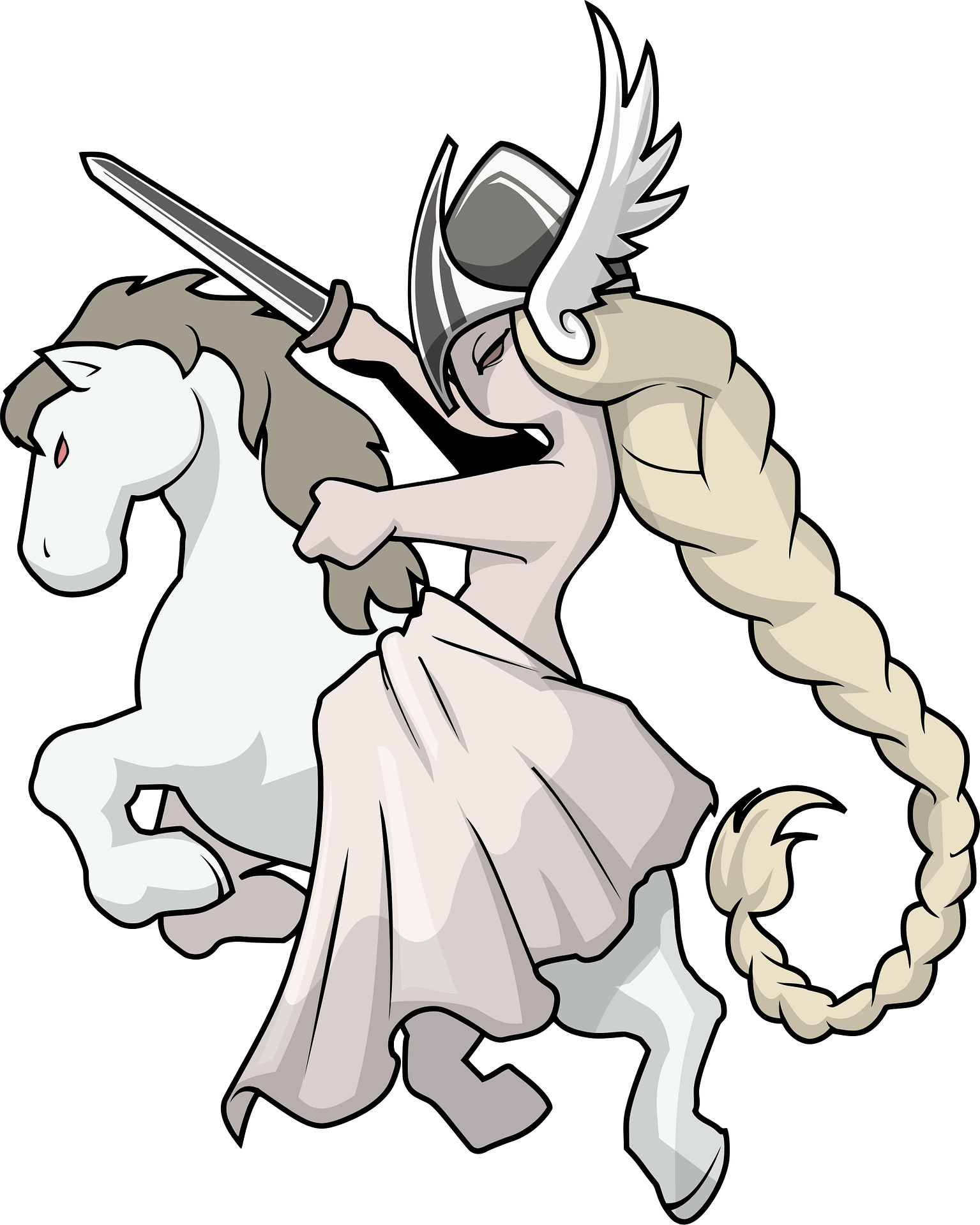 Valkyrie ready for battle - Free vector clipart images on ...