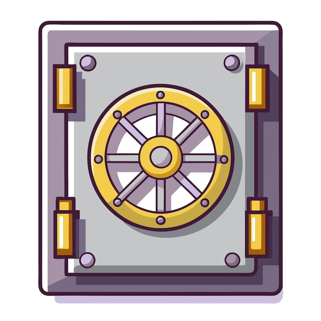 Bank vault door clipart vector art and illustration | Premium AI ...