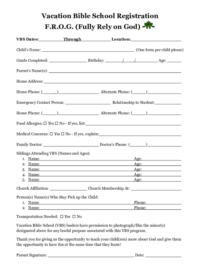 vbs registrations